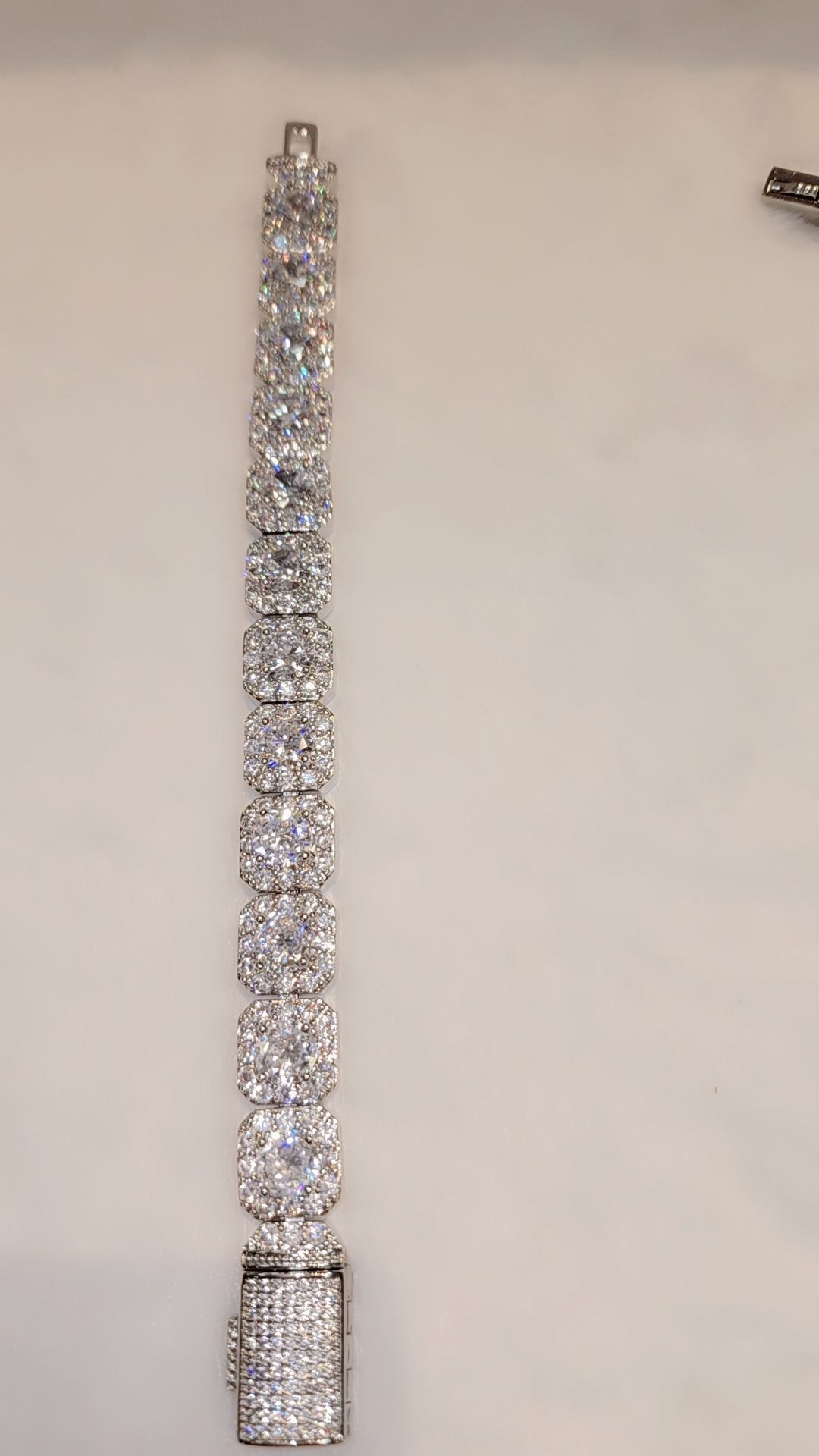 Bracelet de tennis plaqué or glacé