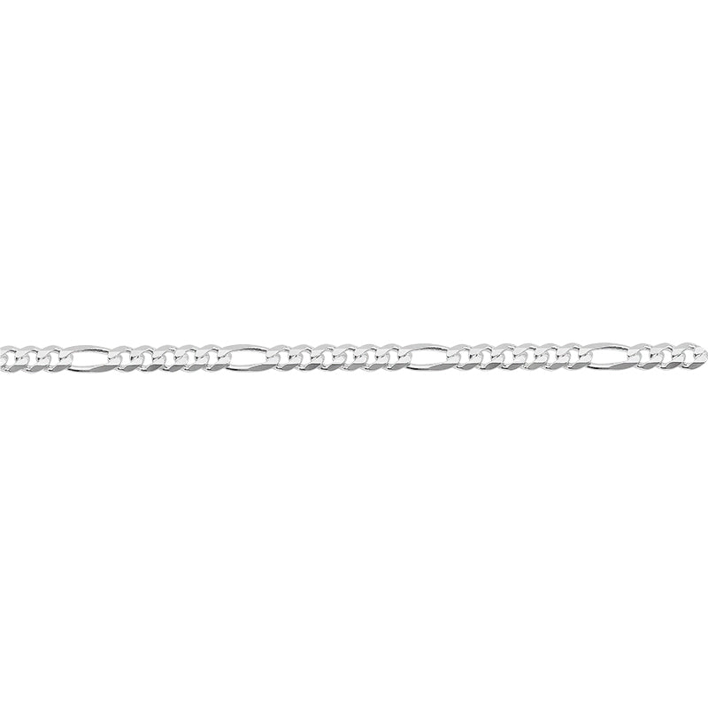Chaîne figaro en argent sterling (1,7 mm)