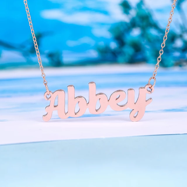 Collier personnalisé en argent véritable ou en or véritable avec le nom de votre proche