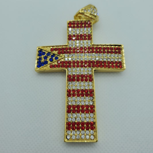 Red Iced Out Cross