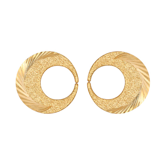 Argent véritable 18 carats PVD, plaqué or, sablage Nattiyan - Dernières tendances