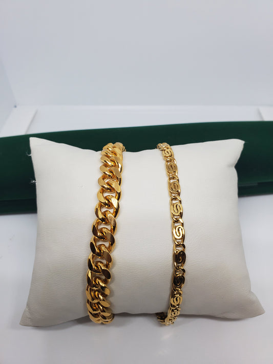 Gold Plated Unisex Bracelets - 7Jewelry