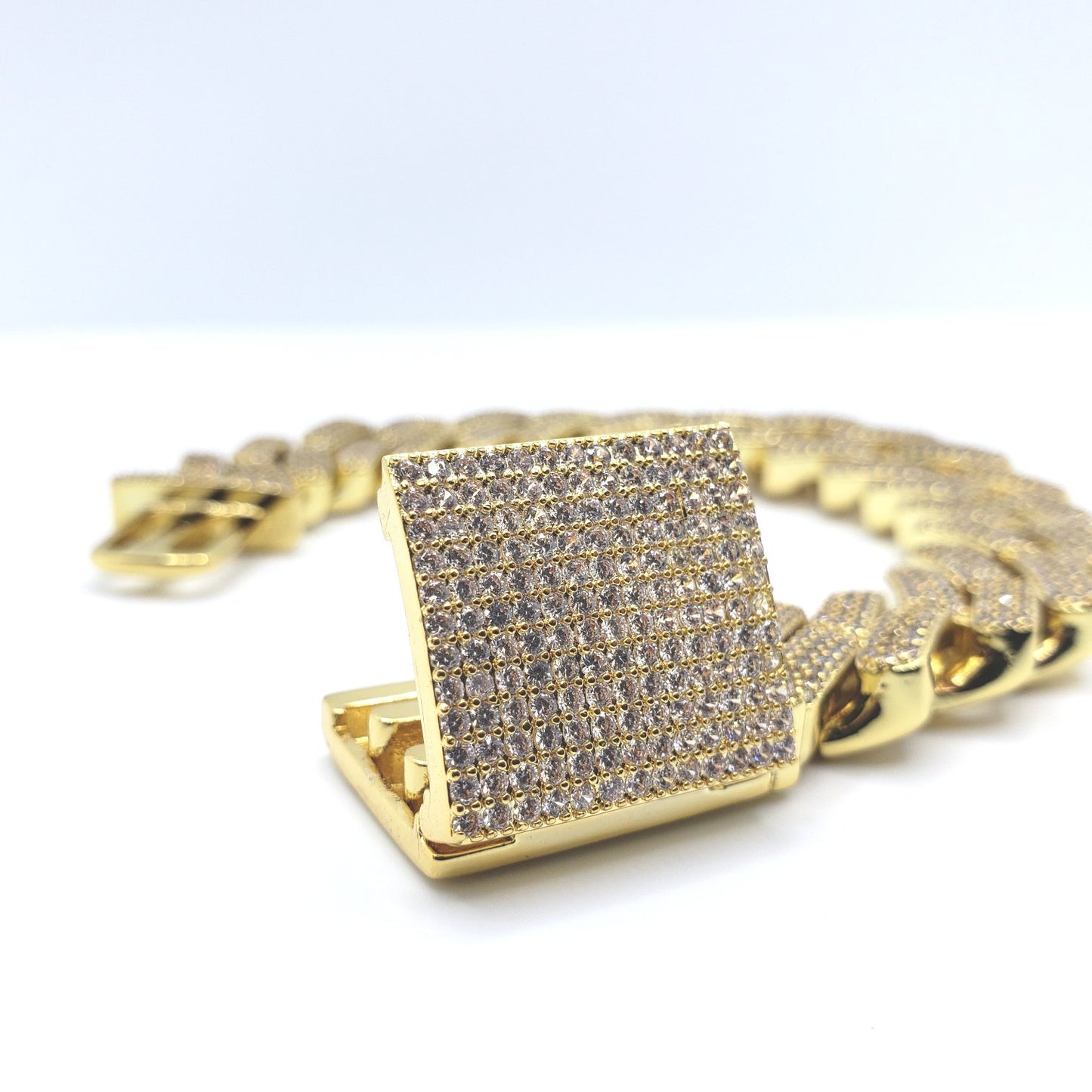 Bracelet à maillons cubains Miami glacé