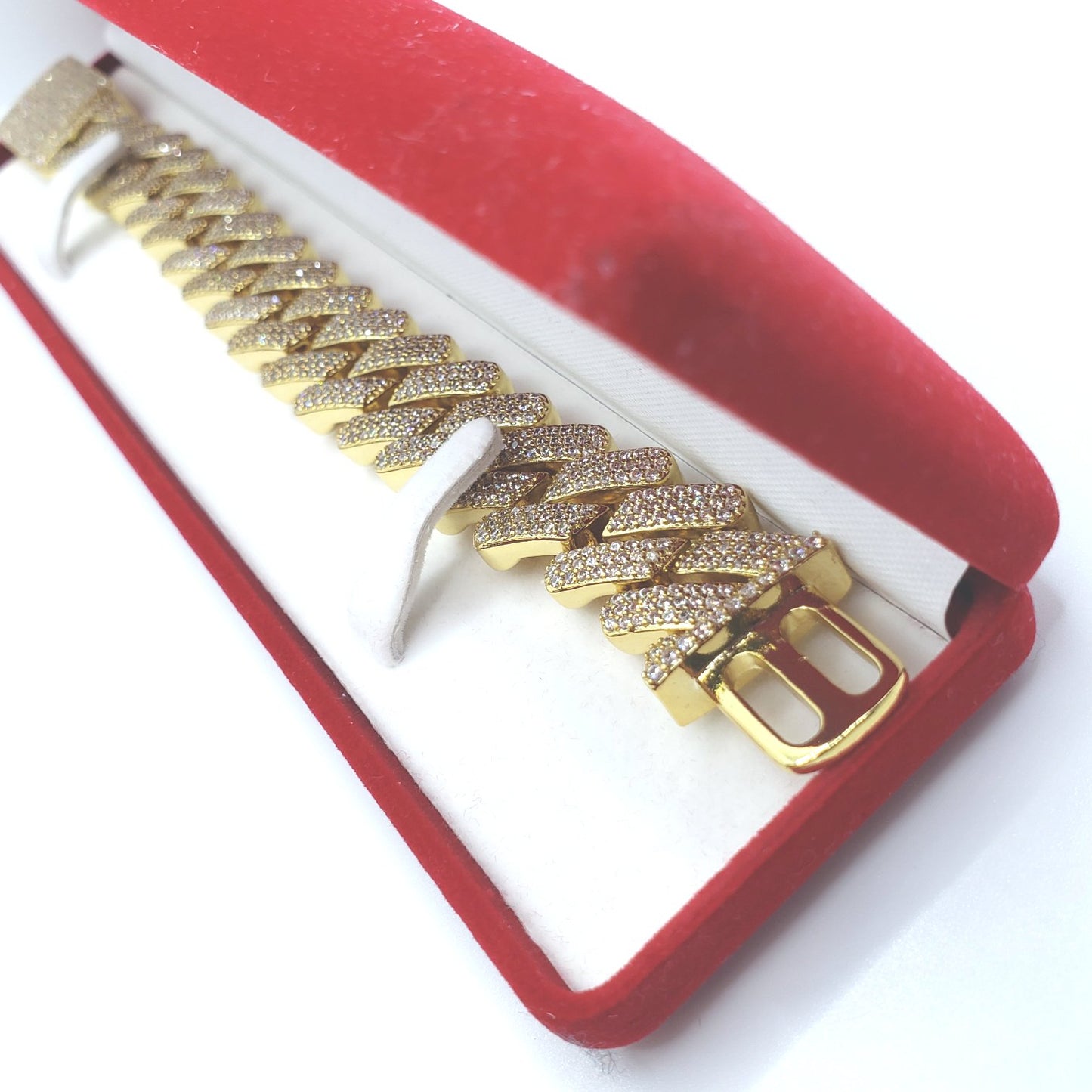 Bracelet à maillons cubains Miami glacé