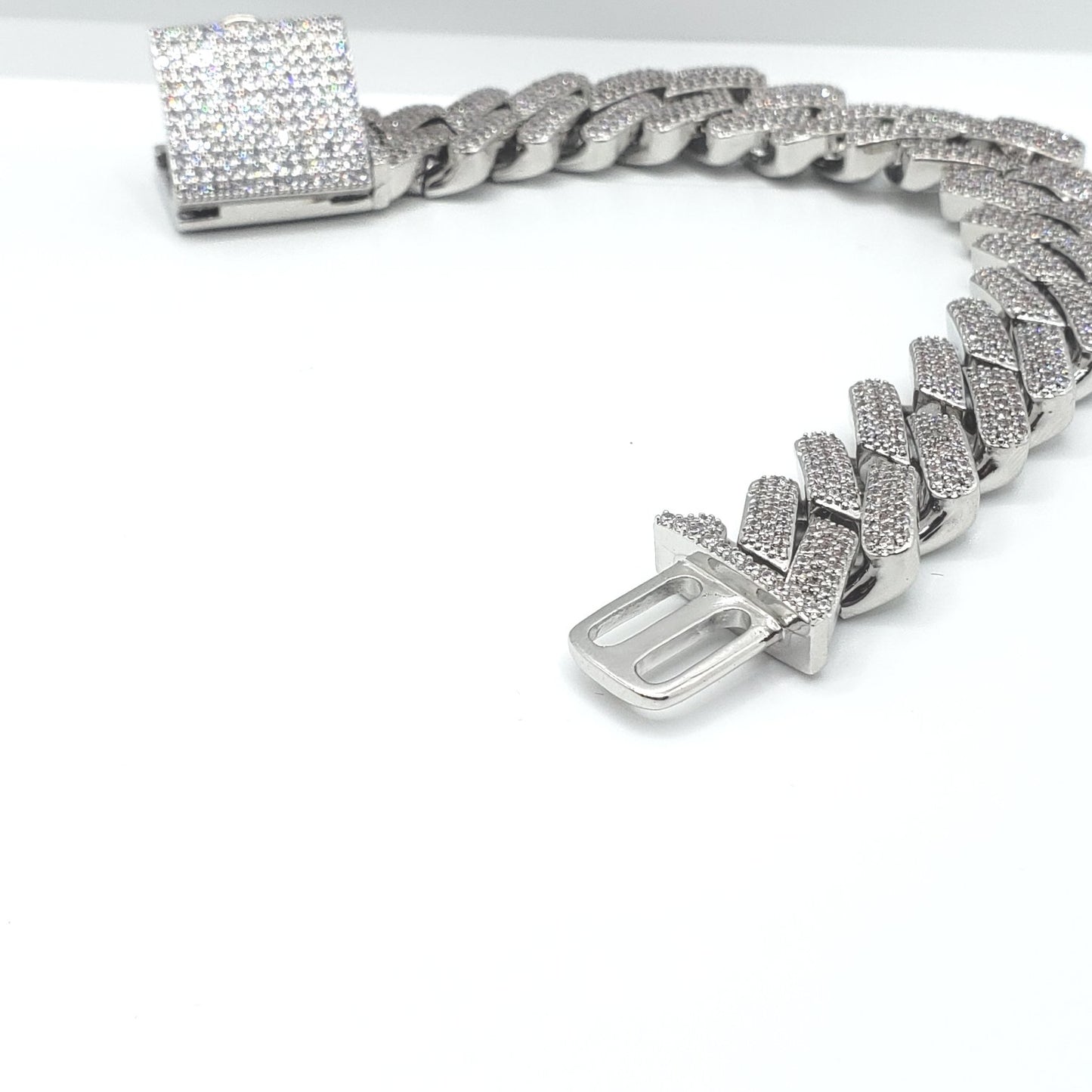 Bracelet à maillons cubains Miami glacé