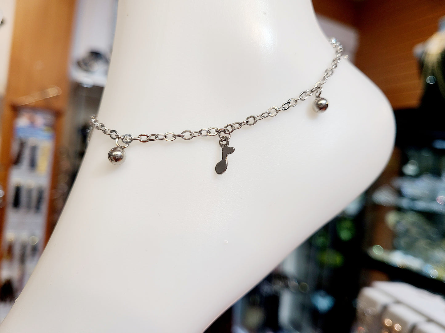 Bracelet de cheville en acier inoxydable