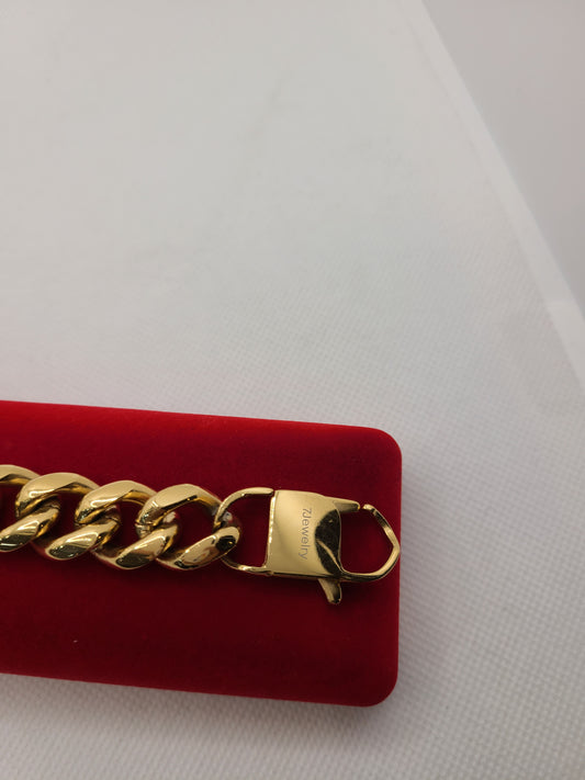 Cuban link Gold plated bracelet