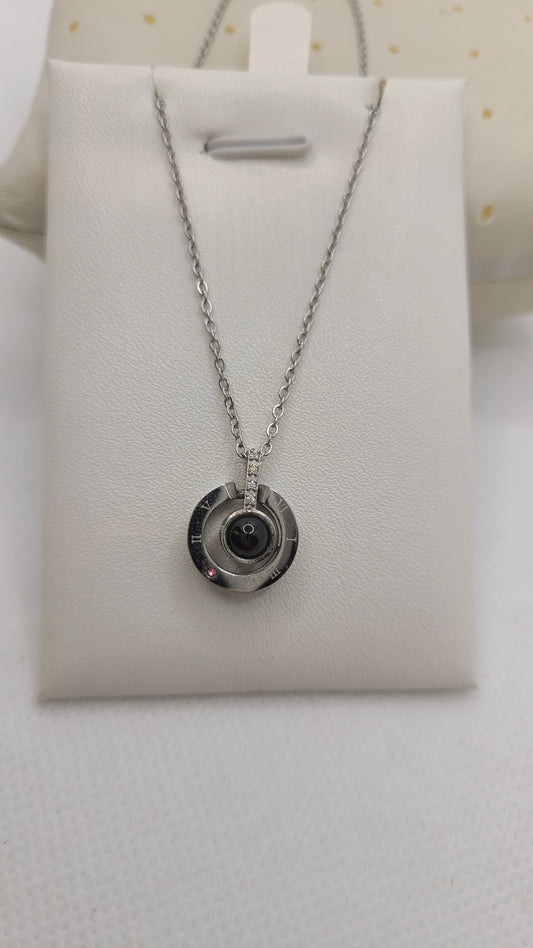 Collier en acier inoxydable 316L avec inscription « Je t'aime » en 100 langues, cadeau de Saint-Valentin