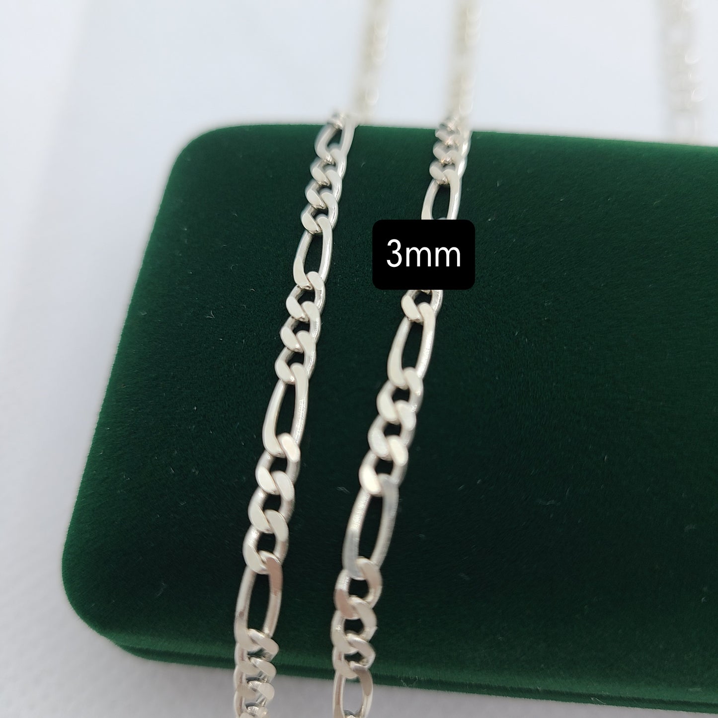 Chaînes figaro en argent sterling 925
