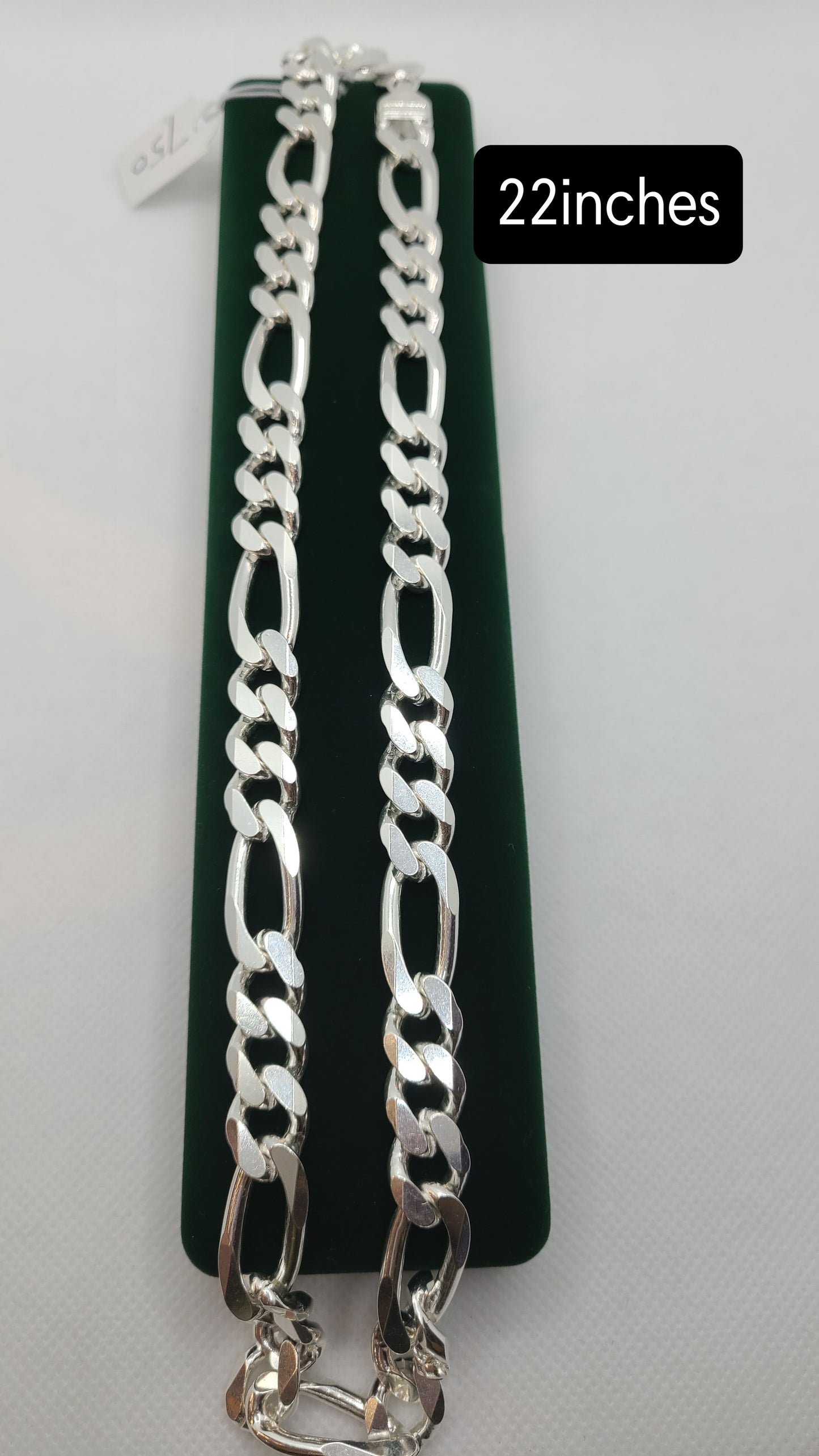 Chaînes figaro en argent sterling 925