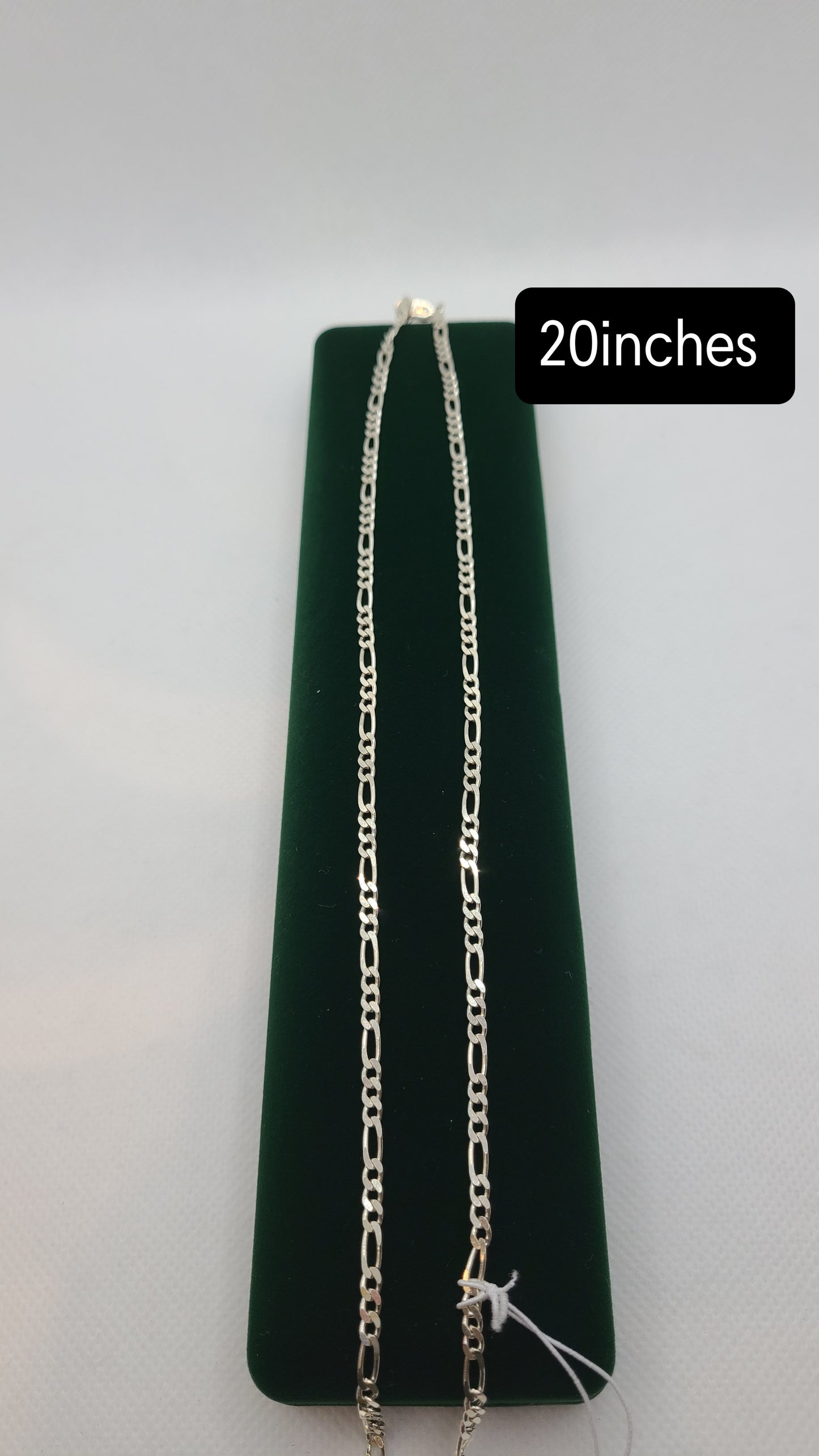 Chaînes figaro en argent sterling 925