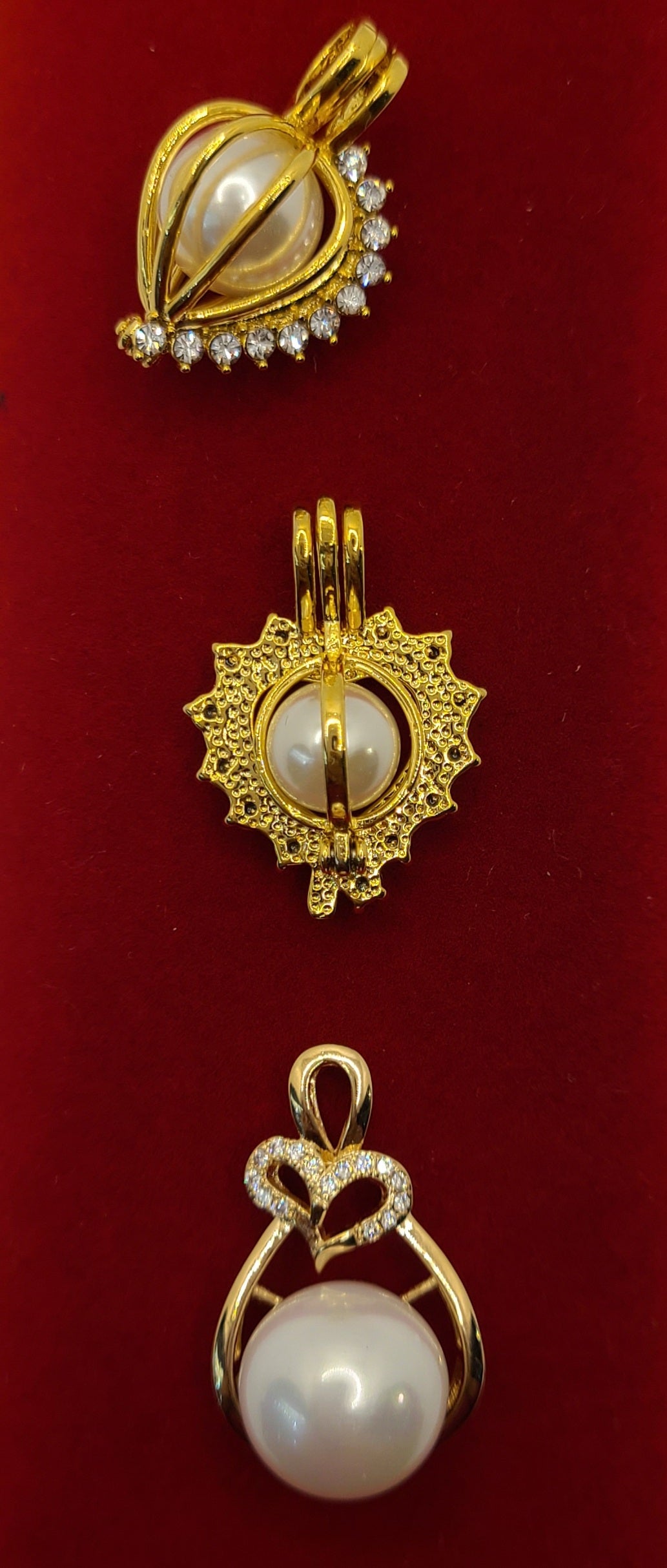 Pendentif perle plaqué or