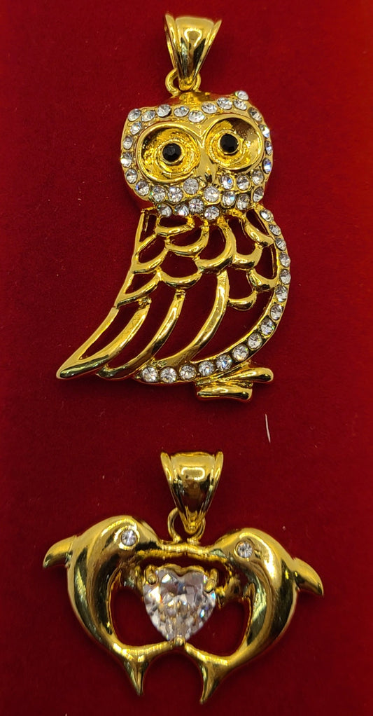 Gold plated animals pendant
