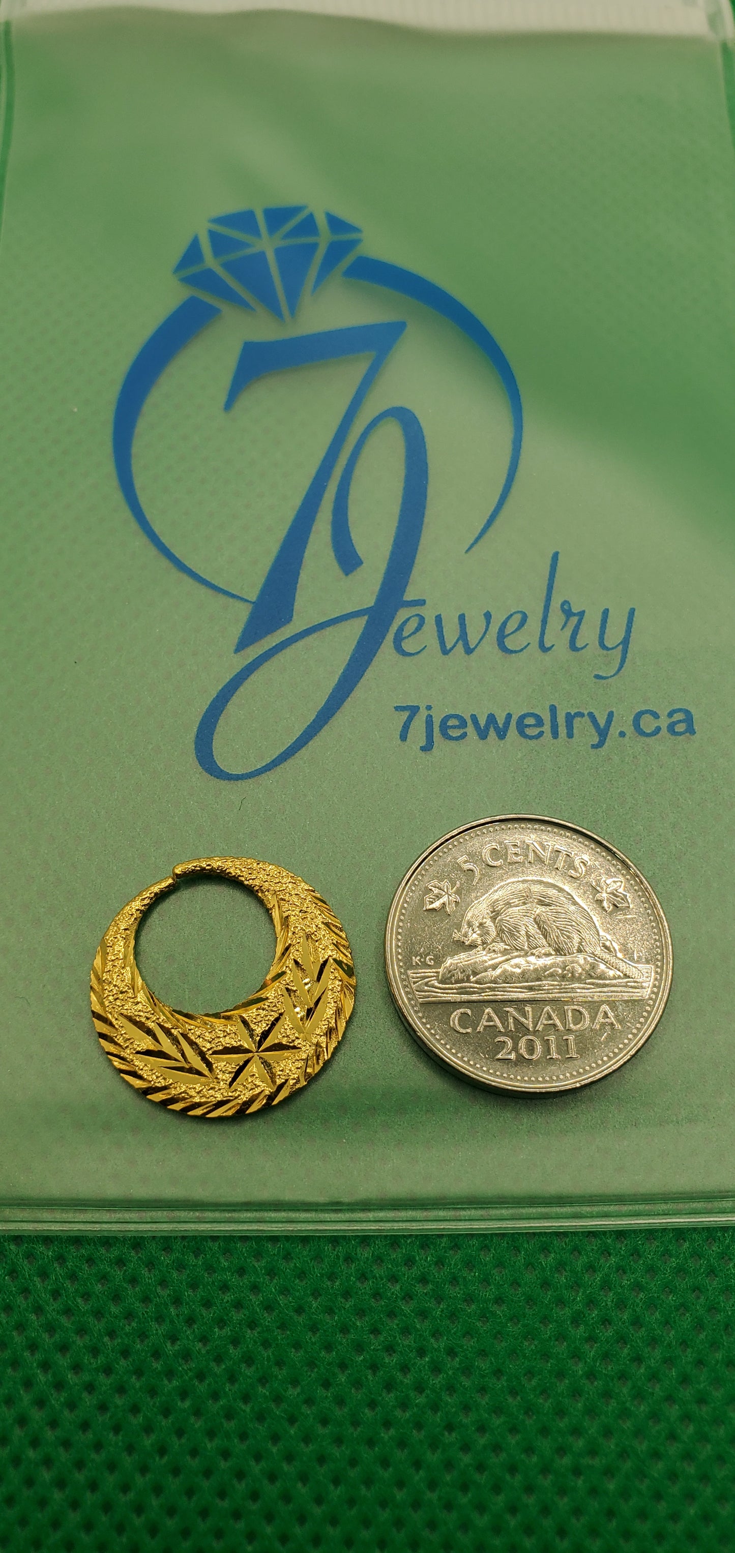 Star Sandblasting Nattiyan Earrings, Real Silver 24k Gold Filled