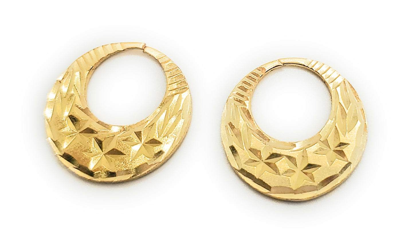 Boucles d'oreilles Nattiyan classiques en or rempli 24 carats