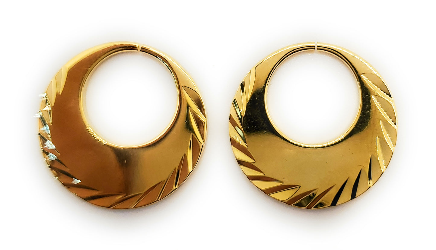 Boucles d'oreilles Nattiyan classiques et unies