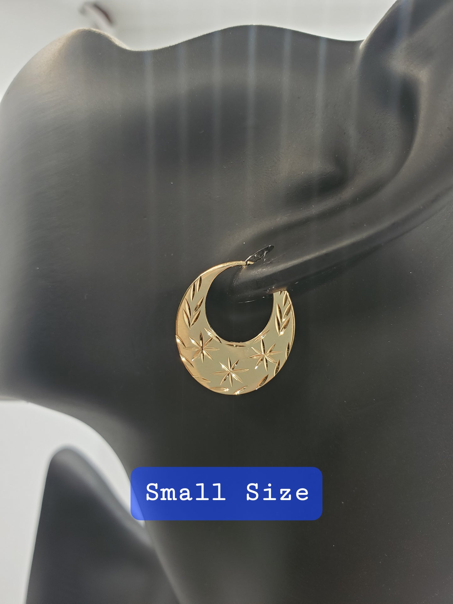 18k Real Gold Nattiyan Classic Earrings (Sizes Available)