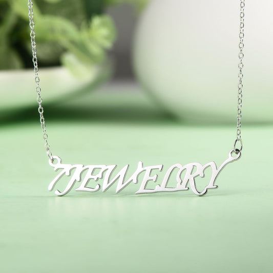 Collier personnalisé en argent véritable ou en or véritable avec le nom de votre proche