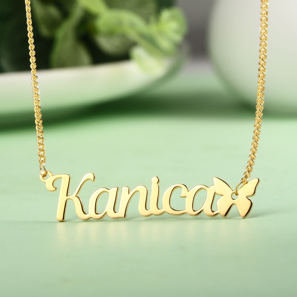Customized necklace in real silver or real gold with your loved ones name