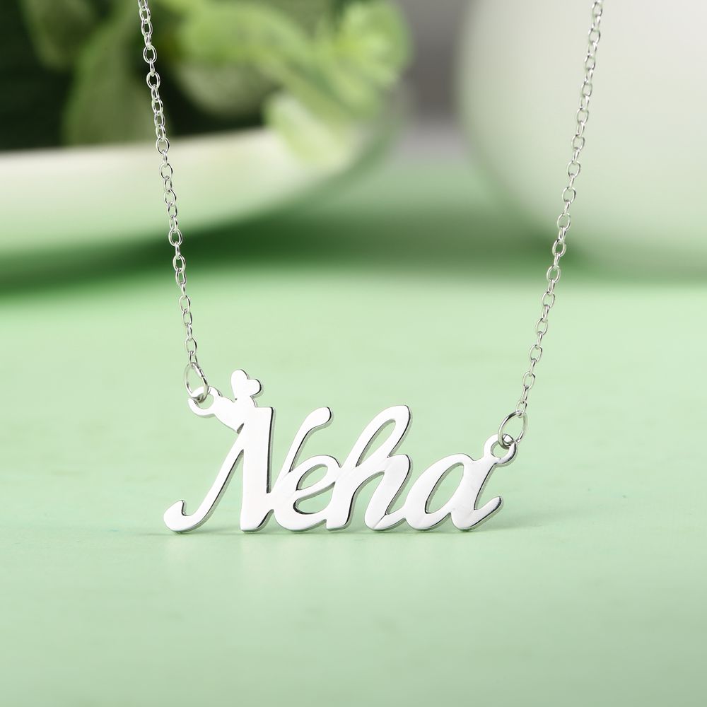 Collier personnalisé en argent véritable ou en or véritable avec le nom de votre proche