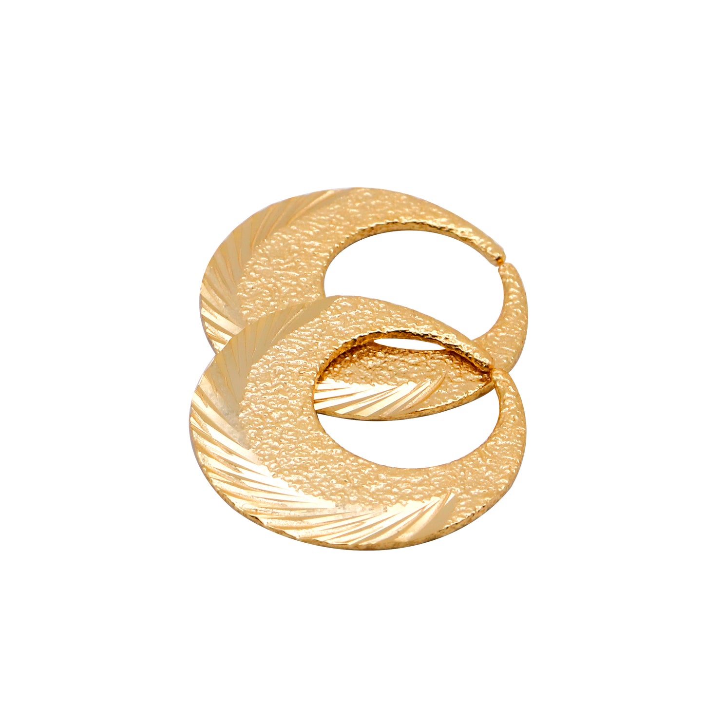 Argent véritable 18 carats PVD, plaqué or, sablage Nattiyan - Dernières tendances