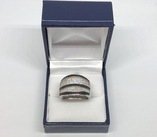 Black Diamond Real Silver Ring - 7Jewelry
