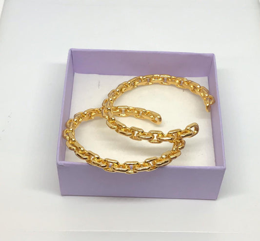 Adjustable gold plated bangle - 7Jewelry