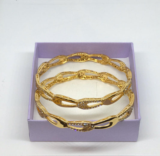 Gold Plated Bangles - 7Jewelry