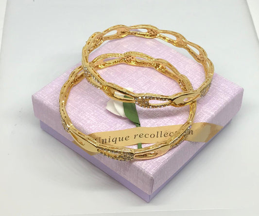 Gold Plated Bangles - 7Jewelry