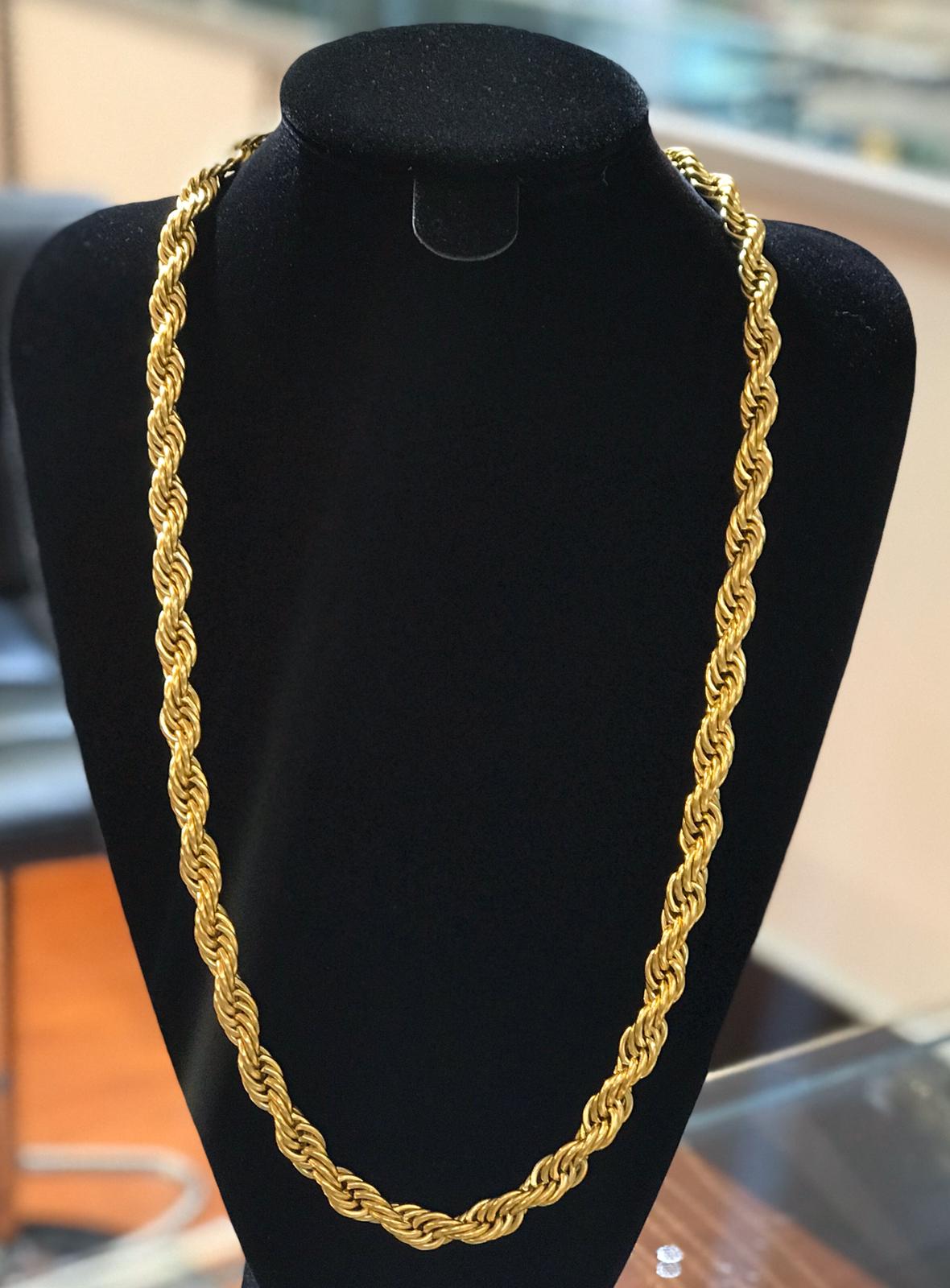 Rope chain - gold plated - 7Jewelry
