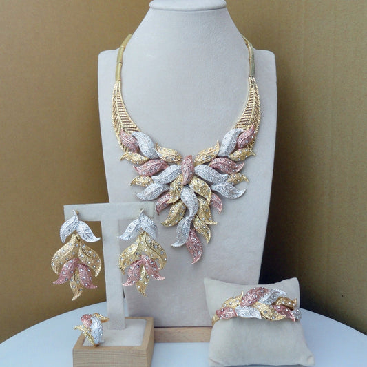 Gold Plated Bridal Set - 7Jewelry