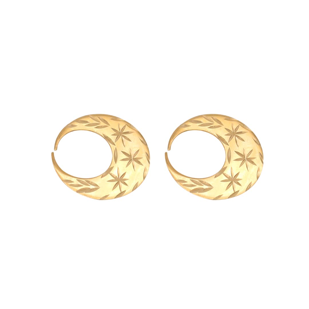 Boucles d'oreilles Nattiyan classiques en argent véritable et or rempli 18 carats PVD