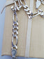 Real silver figaro link bracelet - 7Jewelry