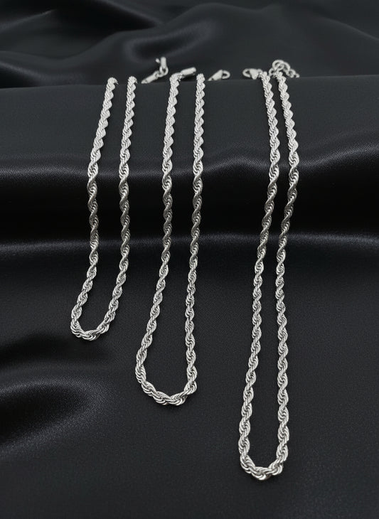 Stainless Steel unisex rope chain