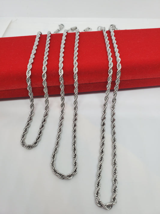 Stainless Steel unisex rope chain