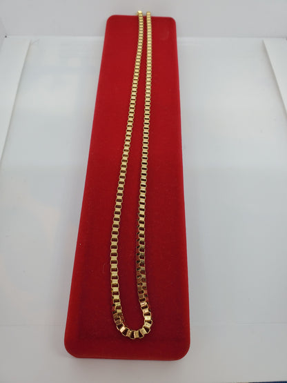 Box stainless gold plated chain