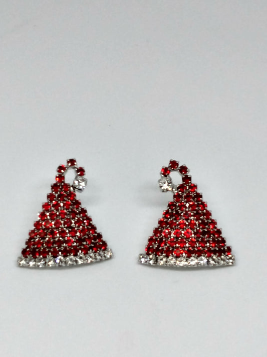 Santa claus hat stud earrings