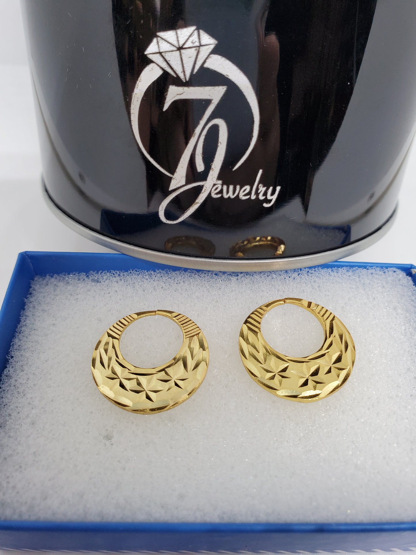 Boucles d'oreilles Nattiyan classiques en or rempli 24 carats