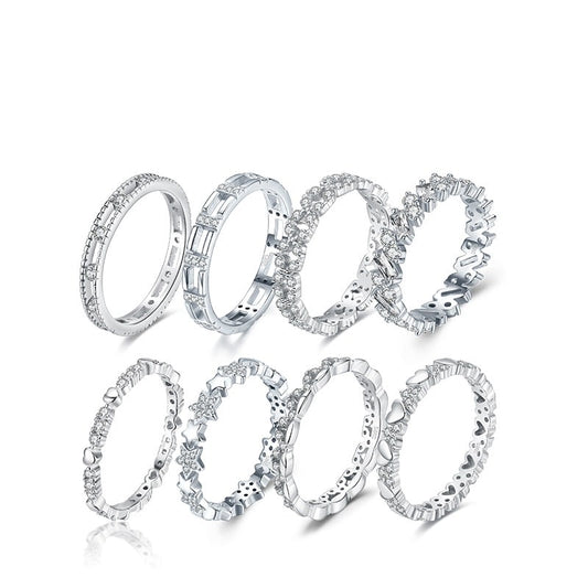Sterling silver band rings