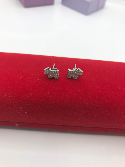 925 sterling silver dog earrings