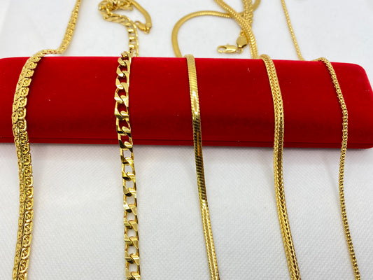 Gold plated chains