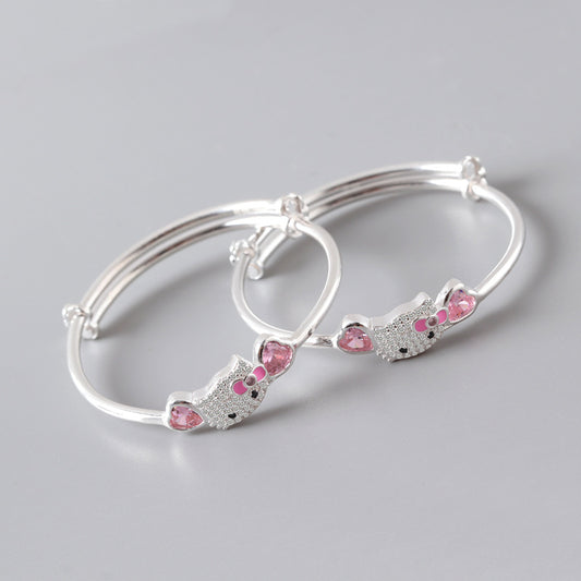 Sterling silver hello kitty bangles
