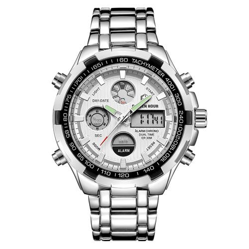 White face fashion watches for men