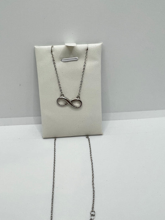 Real silver infinity necklace