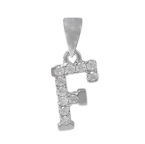 Pendentif lettre initiale en argent sterling