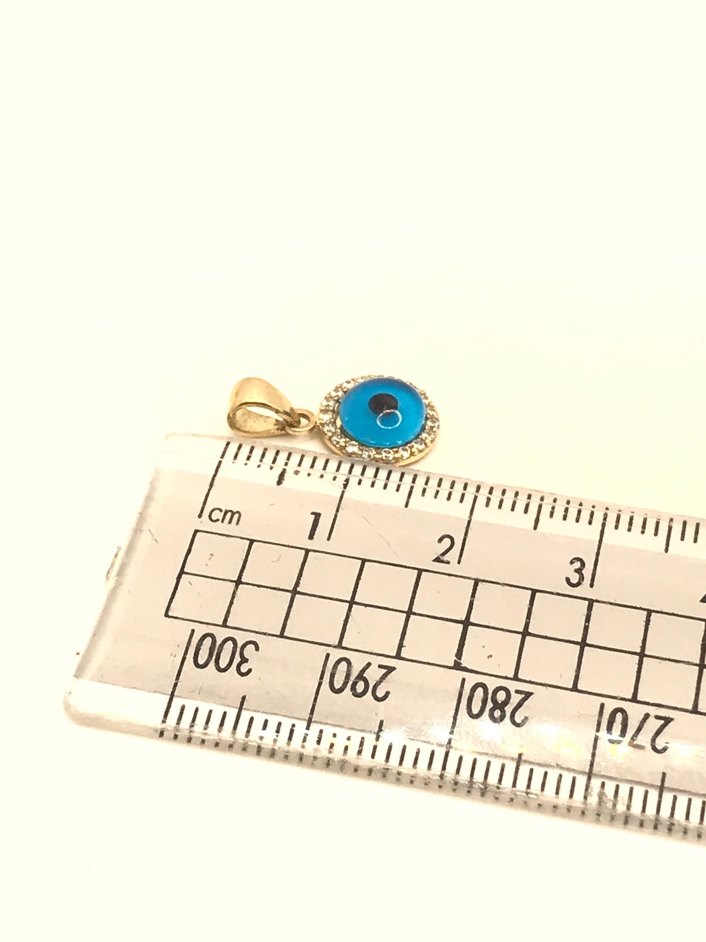 10k gold evil eye pendant