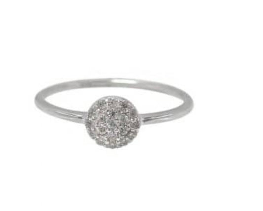 Real silver cluster ring