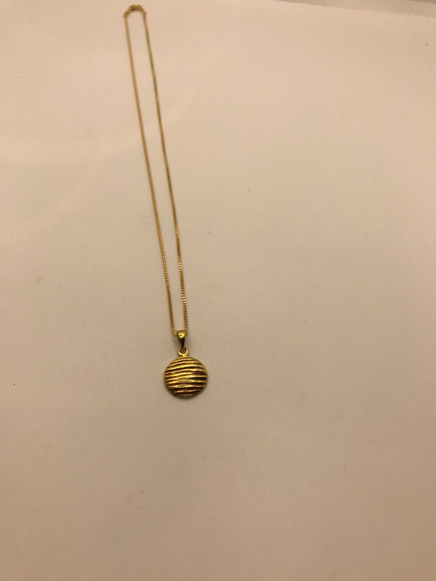 Collier rond en argent sterling rempli d'or