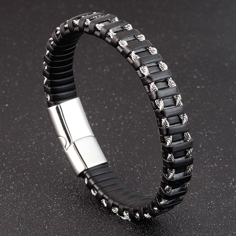 Bracelet en cuir style corde