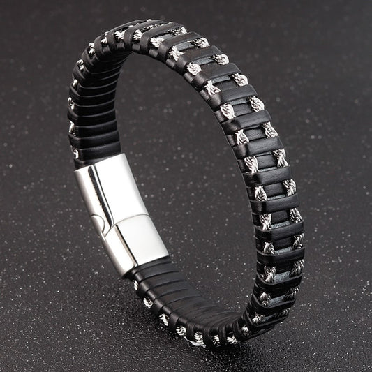 Bracelet en cuir style corde